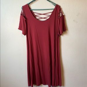 Forever21 3x Burgundy swing dress